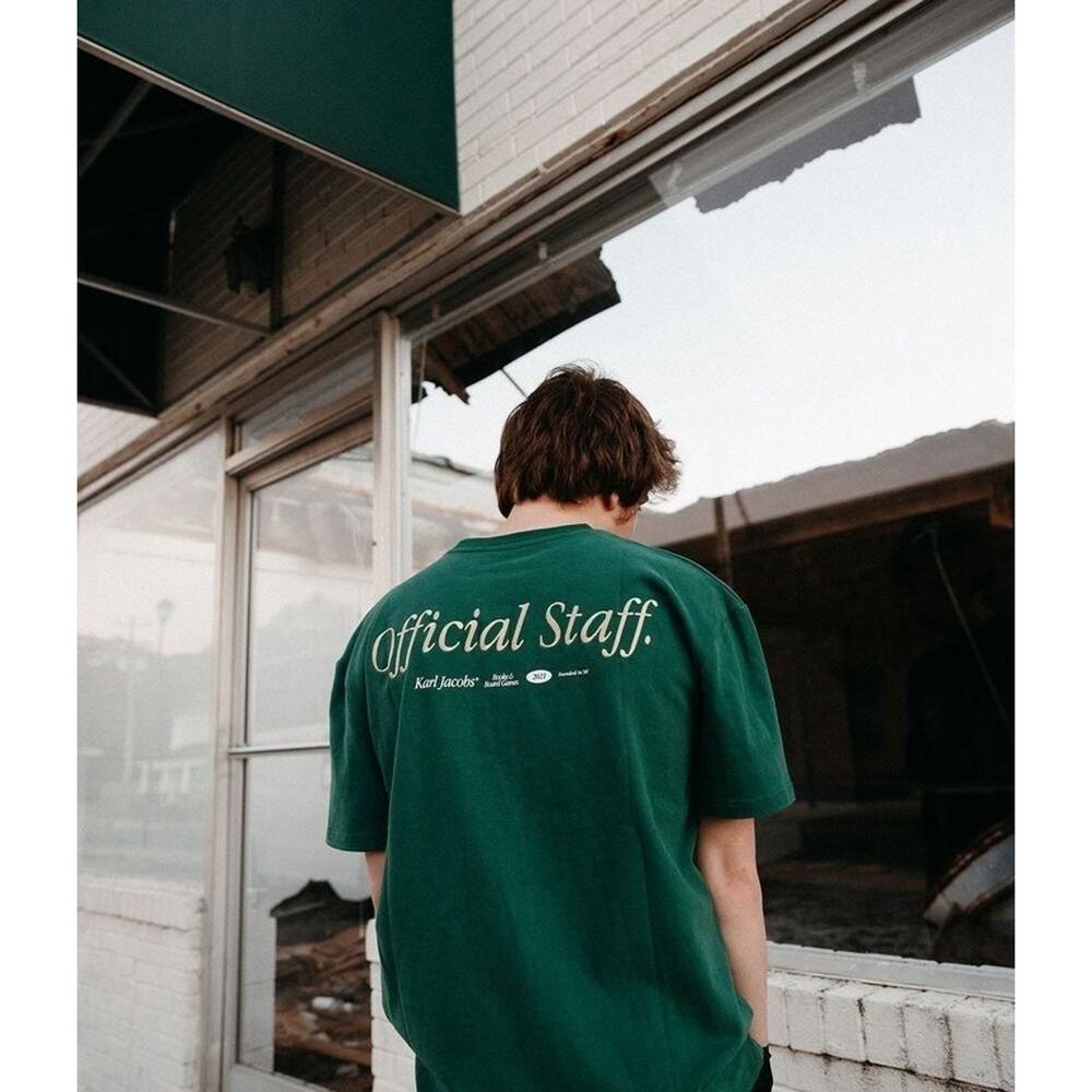 Karl Jacobs Large Unisex Books & Board Games Green Official Staff Shirt 2021